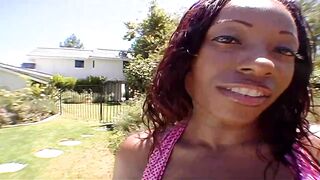 Anal sex loving, Black woman with a huge butt, Cherokee got screwed hard on the daybed