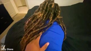 large ass ebony beauty grinding on cock