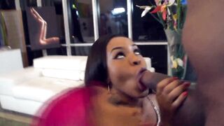 Large ass black pornstar Pinky XXX bring her allies for some hardcore action