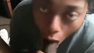 Black likes sucking dong