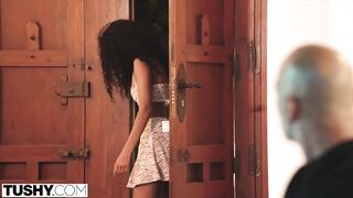 TUSHY gets her booty filled with shlong