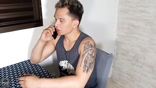 My neighbour was left alone in rainy weather, and I took the opportunity to pay her a visit