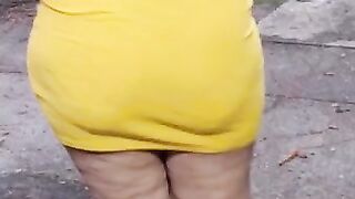 Candid Large Butt Freaky Wife taking a Walk