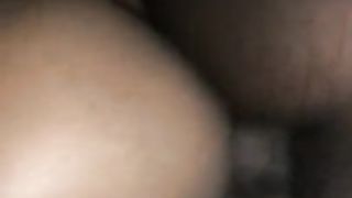 Skinny Ebony taking BBC while her Mom is Home