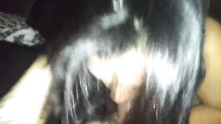 Thick Mixed Bitch Sucking and taking White Dick.