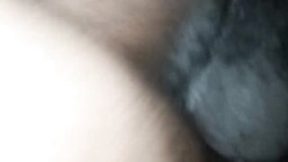 Wanking Black Bushy Snatch