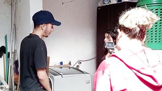 I eat my stepbrother's large rod in our backyard