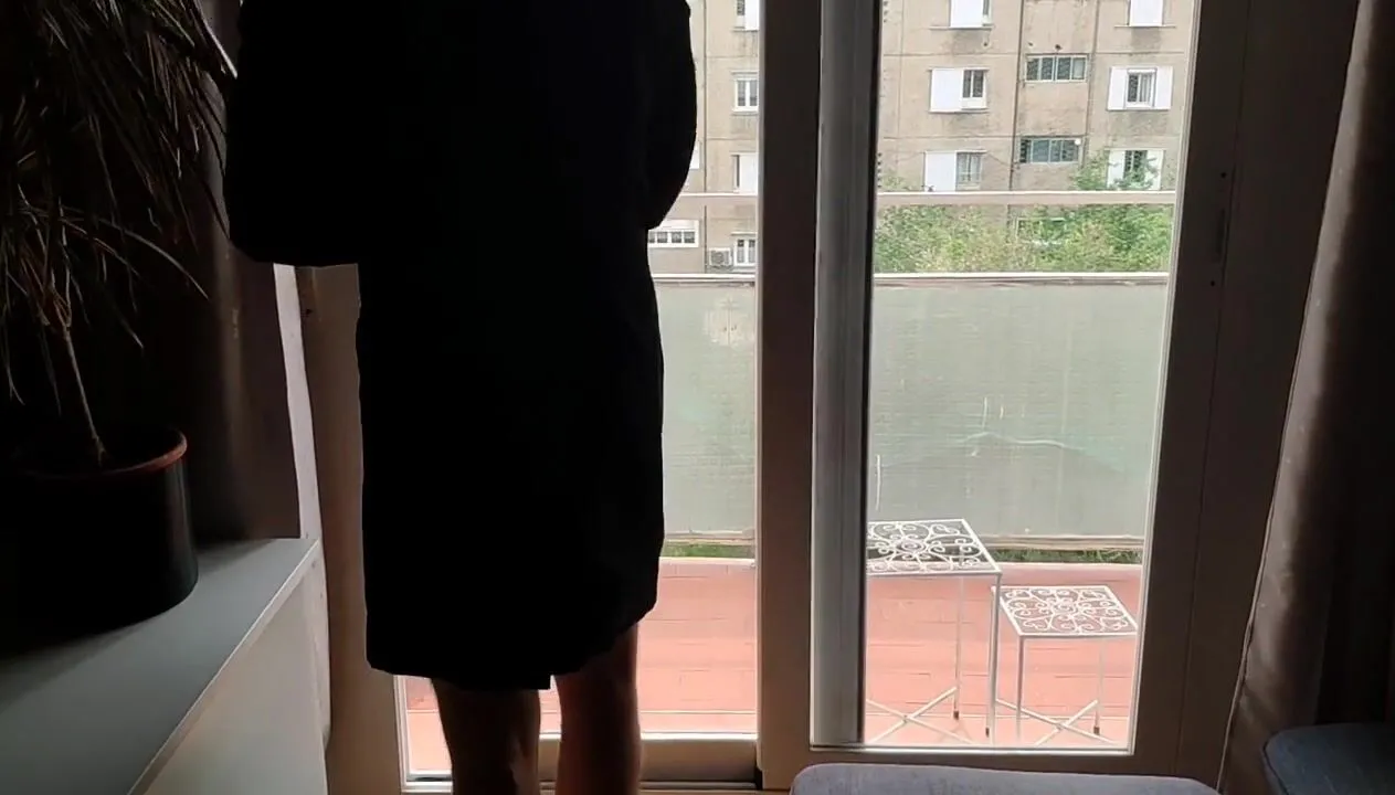 Free Exhibitionist wife in front of the neighbour door, exposed in the elevator Porn Video