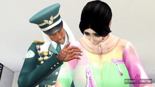 Colonel Comforts Single Woman Having Coarse Sex - Raunchy Sexy Animations