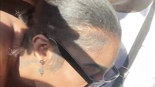 Liyah Bunni Gets Caught Giving Head On The HighWay By Mexican Truck Drivers