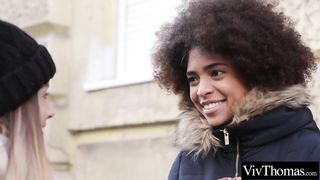 Interracial Lesbians Fucking Hard at the Dance Studio