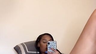 nineteen Year Old Black Playing With Vagina And Cum