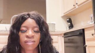 Breasty Large Ass Black Mother I'd Like To Fuck Nyla Storm Screws Her Large Bouncy Ebony Boobies and Gives a Cum Count Down