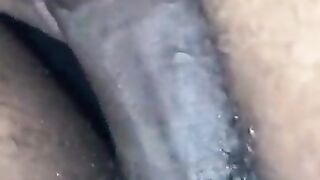 Black floozy eating penis