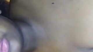 Aged Black discharges milk out of her biggest boob