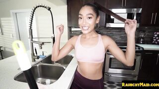BANGBROS - Cleaning anal Black deepthroats n gets banged in POV 4 money