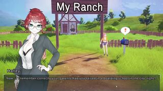 Mating Season [ Anime Game PornPlay ] Ep.1 Black futa farm cutie screwing a wild neko to make her preggo