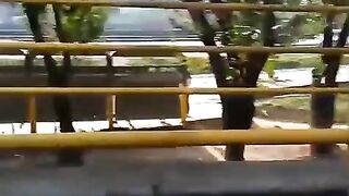 Hawt booty flashing in street and supermarket