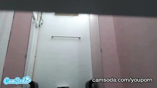 black latina teen with perky tits caught changing in dressing room