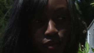 Ebony tits do the job