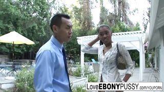 Brunette hottie Yasmine de Leon is ballgagged and fucked