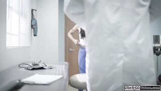 Doctor screws black teen hotty as this babe masturbates with a toy (Danny Mountain, Kira Noir)