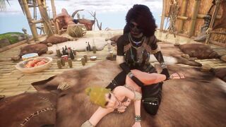 Lesbian Babes screwing in tribal fuckfest