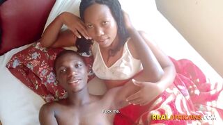 Real Homemade Amateur Afro Girlfriend Sucking BBC in Sex Tape