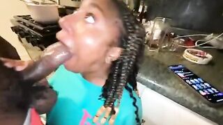 Omg what’s going to happen to me now dad bbc in my mouth