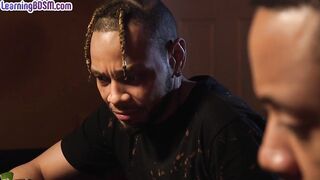 KINK UNIVERSITY - SADOMASOCHISM nympho black banged by 2 white rods in 3some