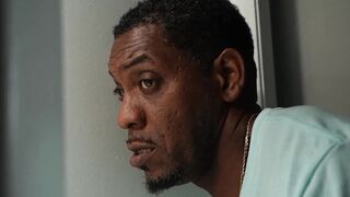 Excited ebony stepdaughter enjoys cleaning her stepdad's shlong in the shower