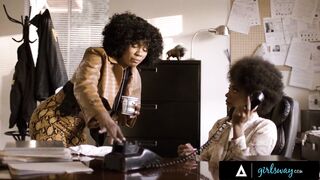 GIRLSWAY - Detective Misty Stone Has Hard Sex With Her Colleague On Their Desk at the Police Station