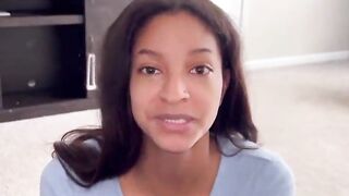 POV Hawt Black doxy BEGGING for cum on face