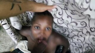 Large Tits Teen Sucks Large Schlong Deepthroat With Cumload Throatpie Breathless