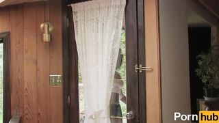 Ebony Babe Bangs Lesbian with Strap on