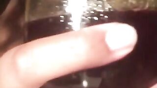 Black Femdom Spitting in wine