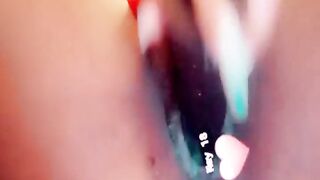 Bored Black Plays With Her Creamy Cunt