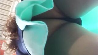 Seductive gal has her pants recorded whilst riding in a educate