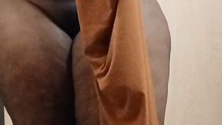 Black big beautiful woman public dressing room climax