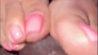 Pink toes made me nut twice