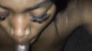 Black cutie gives nice blow to 9inch bbc