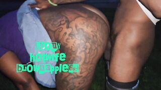 Black Hotwife brownapple69 Bangs BBC raw at Chicago Lakefront.