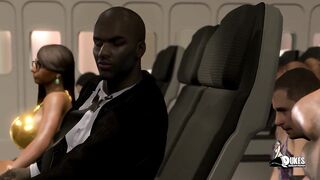 Things get wicked with Ms. Jiggles on her flight flight