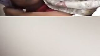Ebony Slut Licks her Nipples on Periscope