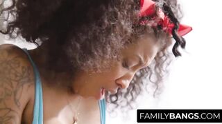 FamilyBangs.com ⭐ Black Mother I'd Like To Fuck and StepDaughter Mixing like Milk and Chocolate with Golden-Haired Baby, September Reign, Ava Sinclaire, Daya Knight