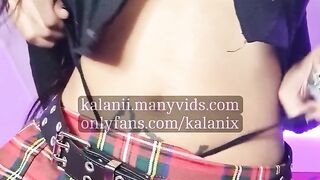 Cruel (not) Osana Najimi Smokin' a Cig In Nature's Garb - black, suicide gal, smokin', large bazookas, natural