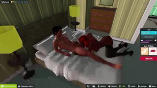 Ty and Gddess Jade at the Overlook hotel 3dxchat
