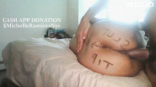 FOOT BALL TATTOO BUTT slow motion