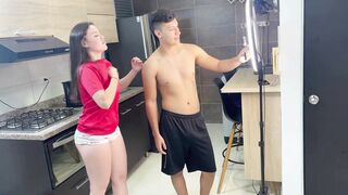 I aid my little stepsister on her social networks so I can screw her and I end up cumming in her vagina.