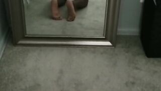 Hawt Black Nerd MsSnowBlvck sucks BWC and gets cum on her face